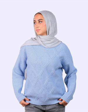 بلوفر بنسيج محبوك فاخر