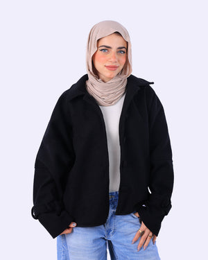 جاكيت جوخ قصير بأزرار