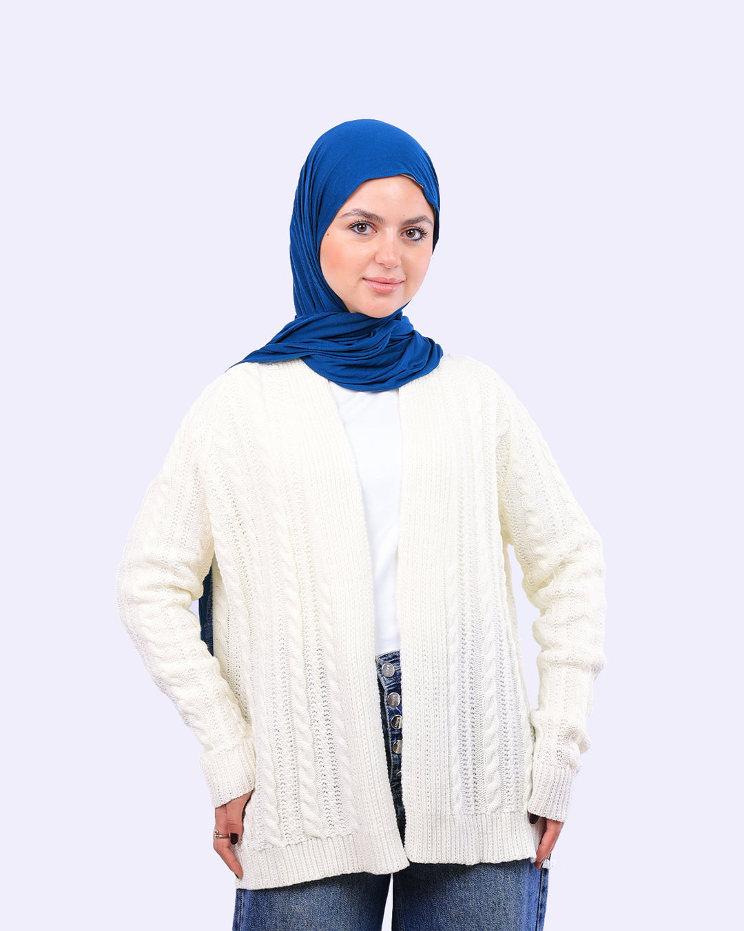 كارديجان محبوك طويل