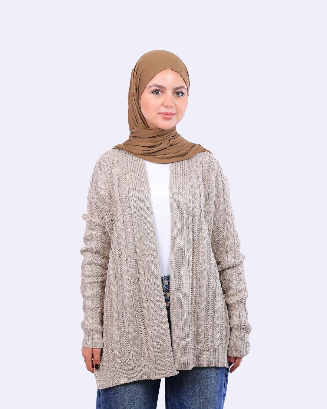 كارديجان محبوك طويل