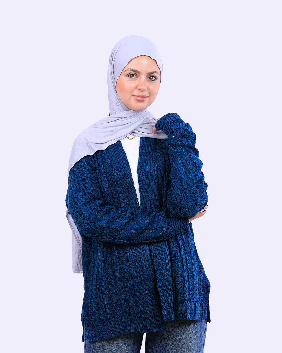 كارديجان محبوك طويل